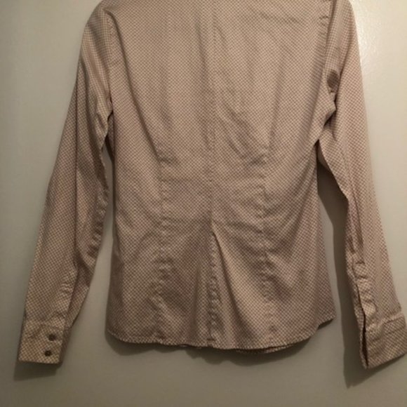 Blouse by New York and Company. Size Small. Tan and white. - Picture 5 of 10